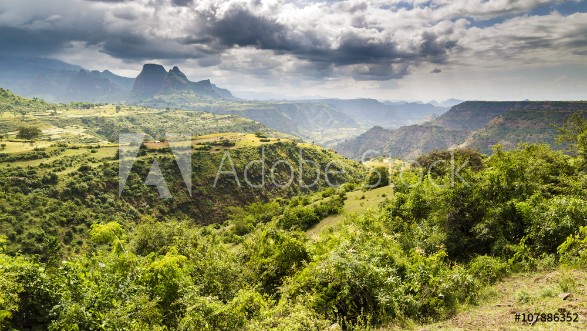 Bild på Panorama view in Simien mountains national park Ethiopia